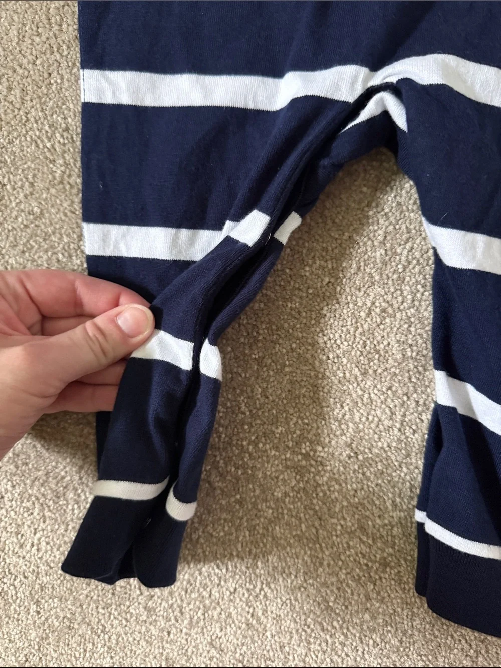 NWT Ralph Lauren Navy & White Striped Polo One-Piece 12M
